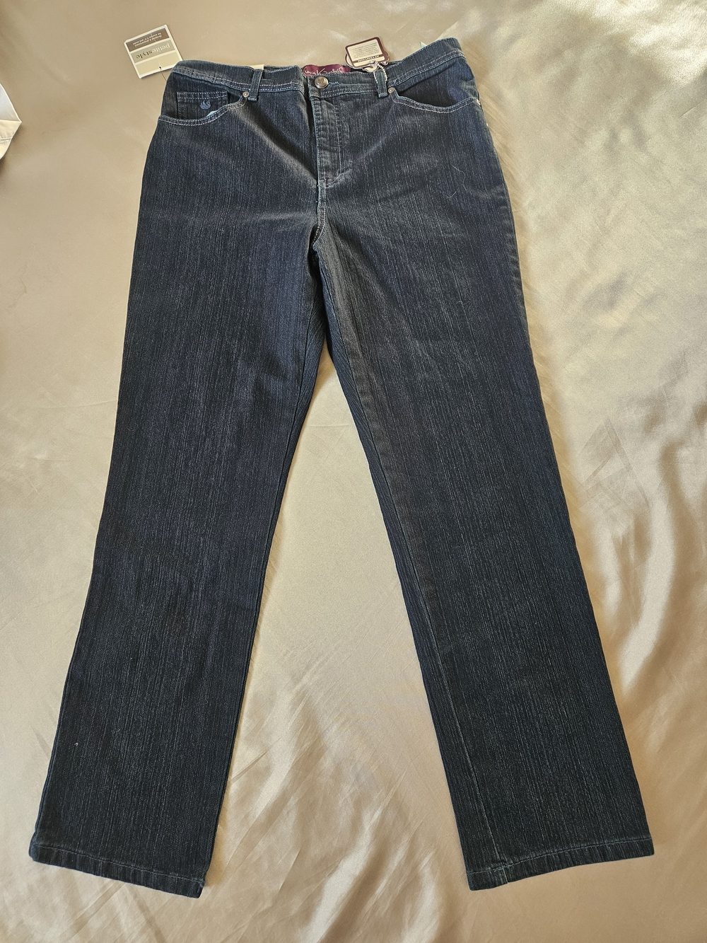 Gloria Vanderbilt Classic Straight Leg Jeans - Dark Indigo Size 14P